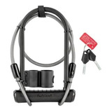 Onguard 8154 U-lock Trava Cadeado Chave Reforçado Cabo 120cm Cor Preto