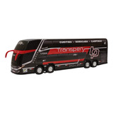 Ônibus Em Miniatura Viação Transpen P. 1800 Dd G7 Cor Preto-vermelho