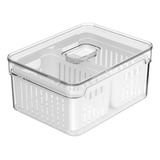 Organizador Clear Fresh 2,2l C/ 2 Cestos Of650nt - Ou Cor Transparente