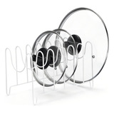 Organizador Porta Tampa De Panela Frigideira Formas Branco
