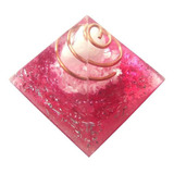 Orgonite Pirâmide Do Amor Quartzo Rosa E Cristal 3 Cm