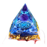 Orgonite Piramide Lápis Lazuli Metratom Esfera Azul, 5cm!