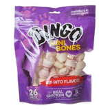 Osso Dingo Para Cães Original Mini Bones Com Frango - 7 Un