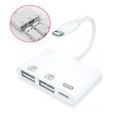 Otg Splitter Com 2 Usb Compatível Com iPhone iPad Lightning