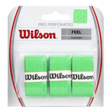 Overgrip Wilson Pro Perforated Verde - 3 Unidades