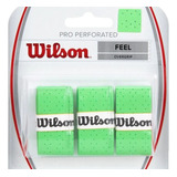 Overgrip Wilson Pro Perforated Verde - Cartela C/ 3un