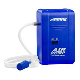 Oxigenador Iscas Vivas Marine Air Pump 12v / Pilha - Azul