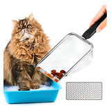 Pá Higiênica De Areia Para Gatos Peneira Coletora Aço Inox 