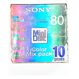 Pack 10 Mini Disc Sony 80 Min Recordable - Color Collection
