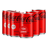 Pack 12 Refrigerante Coca-cola Sem Açucar Mini Lata 220ml