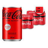 Pack 24 Refrigerante Sem Açúcar Coca-cola Mini Lata 220ml 