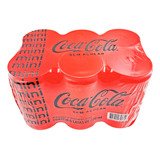 Pack 6 Unidades Refrigerante Coca Cola Zero Mini Lata 220ml