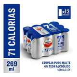 Pack Cerveja Amstel Ultra 269ml Com 12 Unidades