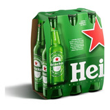 Pack De Cerveja Premium Garrafa Com 6 Long Neck 330ml Cada Heineken