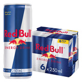 Pack Energético Red Bull Lata 6 Unidades 250ml Cada