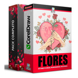 Pack Flores Rosas Molduras Florais Vetorizadas Cdr Premium