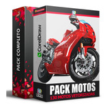 Pack Motos Motocicletas Desenhos Vetorizados Cdr Premium