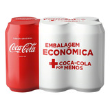 Pack Refrigerante Coca-cola Original Lata 6 Unidades 350ml Cada Embalagem Econômica