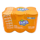 Pack Refrigerante Fanta Laranja Mini Lata 220ml C/ 6 Unid