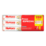 Pack Toalha Umedecida Sem Perfume Disney Baby Huggies Puro E Natural Pacote 6 Unidades