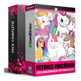 Pack Unicórnio 320 Desenhos Vetorizados Cdr Premium