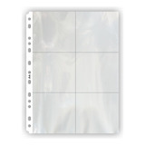 Pacote 10 Folhas Photocards 6 Bolsos Plástico Polipropileno