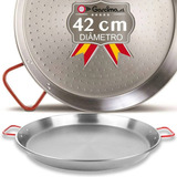 Paellera Valenciana Polida 42 Cm Garcima 10 Porções Paella Cor Aço