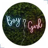Painel Acrílico Neon Boy Ou Girl Para Chá Revelação Lindo