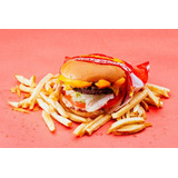 Painel Adesivo Decoração Fast Food Lanchonete Trailer Batata