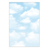 Painel De Festa Vertical 1,50x2,20 - Nuvens Céu Aquarela 12