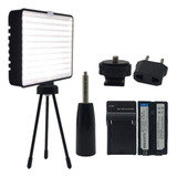 Painel De Led Soleste Tl-160+mini Tripé De Mesa Pratico T