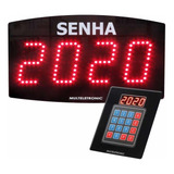 Painel De Senha Sem Fio Aleatório/sequencial 3 Dígitos