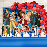 Painel + Displays Decoração Festa Infantil One Piece