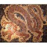 Painel Dragão Vermelho Em Mosaico 120x150