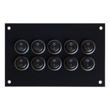 Painel Elétrico Comando 10 Chaves Botões Automotivo 12v 24v