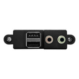 Painel Frontal Universal Para Gabinetes 2x Usb/ Audio Cor Preto