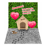 Painel Fundo Fotográfico Pet Shop Apaixonado Late Coração