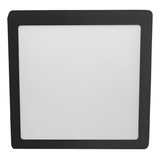 Painel Led Blumenau Quadrado Sobrepor 18w Bivolt 4100k Preto 110v/220v