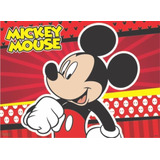 Painel Mickey Festa Tecido Tnt Estampado 1m X 1,40 Metros