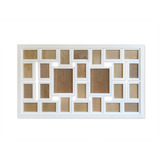 Painel Multifotos Branco Grande Vidro 26 Fotos Moldura