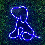 Painel Neon Led Amante De Pets Cachorro Dog Decoração Cor Azul 110v/220v