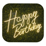 Painel Neon Led Happy Birthday Instagram Iluminação 70cm