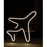 Painel Neon Led Iluminação Decoração Avião Piloto Airbus