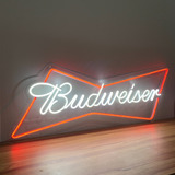 Painel Neon Led Iluminária Bar Restaurante Bud 88x31cm Cor Branco / Outras Cores Bivolt