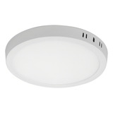 Painel Plafon De Led Redondo Sobrepor 18w Bivolt Taschibra Cor Branco Neutro 4000k 110v/220v