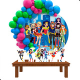Painel Redondo Sublimado E Displays Dc Super Hero Girls