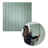 Painel Revestimento Pvc Verde 50x50 Placa Ripada 3d 20un