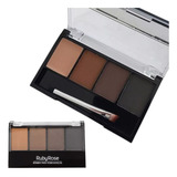 Paleta De Sombra Para Sobrancelha Ruby Rose Com 4 Cores