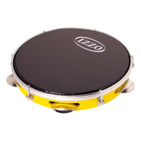 Pandeiro Izzo 10 Pol Abs Amarelo Com Pele Preta 3340am