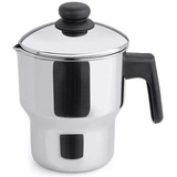 Panela De Cuscuz 1,3l Aço Inox Fervedor Alça Baquelite Forma